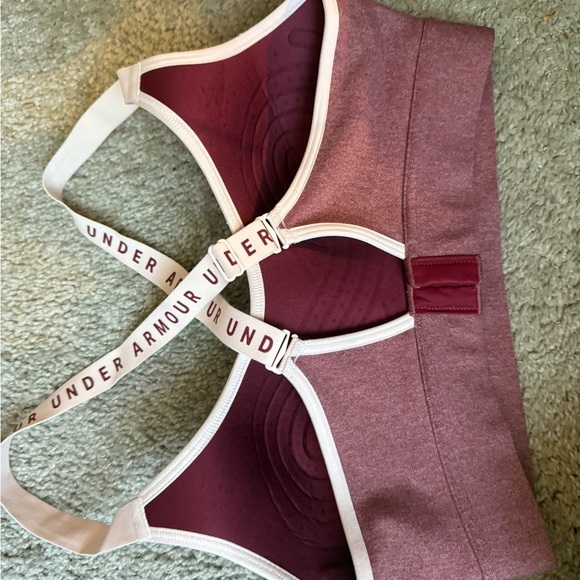 Under Armour Women's Burgundy Sports Bra - Picture 6 of 6